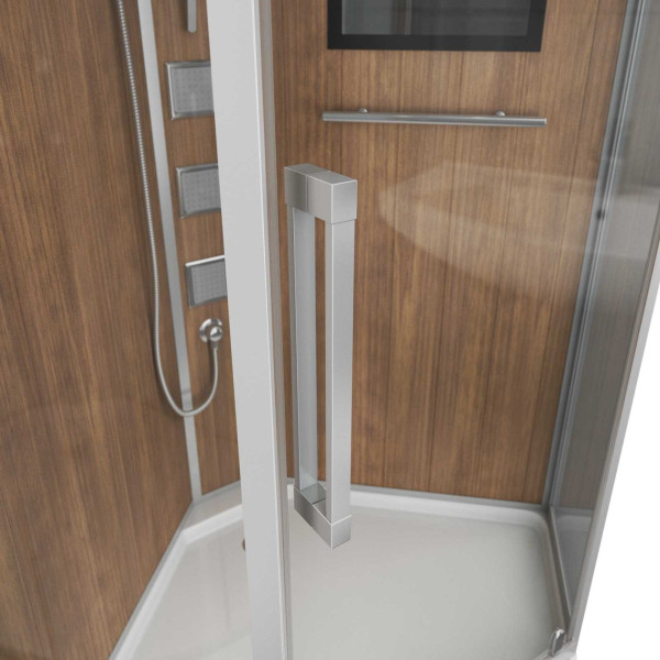 Душевая кабина Niagara с гидромассажем Luxe 1000*1000*2200 стекло прозрачное, профиль хром (NGL-7717WD) Душевая кабина Niagara с гидромассажем Luxe 1000*1000*2200 стекло прозрачное, профиль хром (NGL-7717WD)