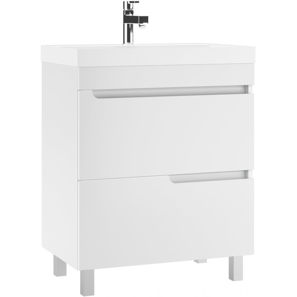 Тумба напольная Bazis 70 Веста с двумя ящиками В2 Айсберг Домино (DV5907T) Тумба напольная Bazis 70 Веста с двумя ящиками В2 Айсберг Домино (DV5907T)