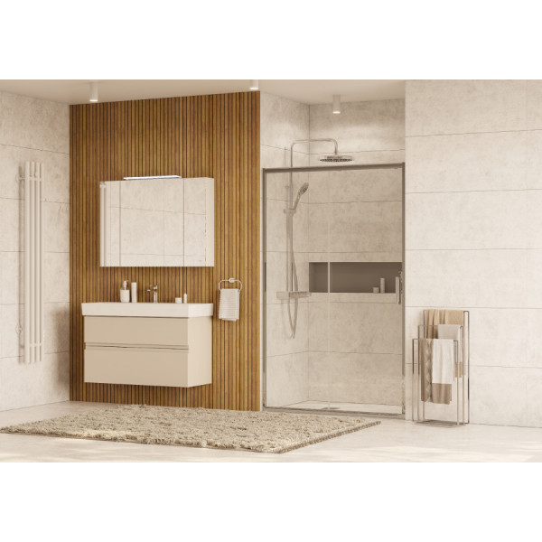 Душевая дверь Roca Leon 140x195 стекло прозрачное, профиль хром (Z.RU93.0.766.7)