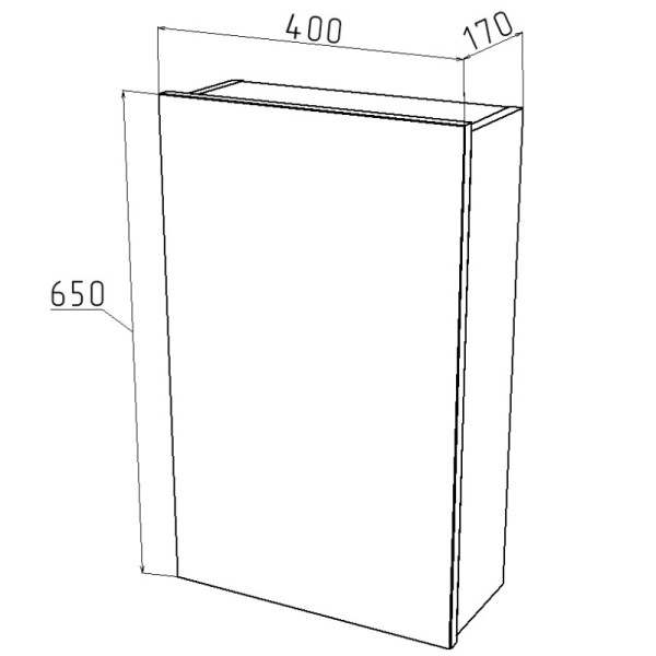 Шкаф зеркальный Melodia Этюд 40 белый (MFR80074WT)
