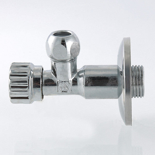 Кран угловой 1/2"Нх10 шаровый Valtec с чашкой (обжим) VT.281.N.0410 Кран угловой 1/2"Нх10 шаровый Valtec с чашкой (обжим) VT.281.N.0410