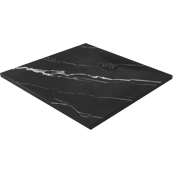 Душевой поддон REA Magnum carrara black 90x90 мрамор (REA-K7008)