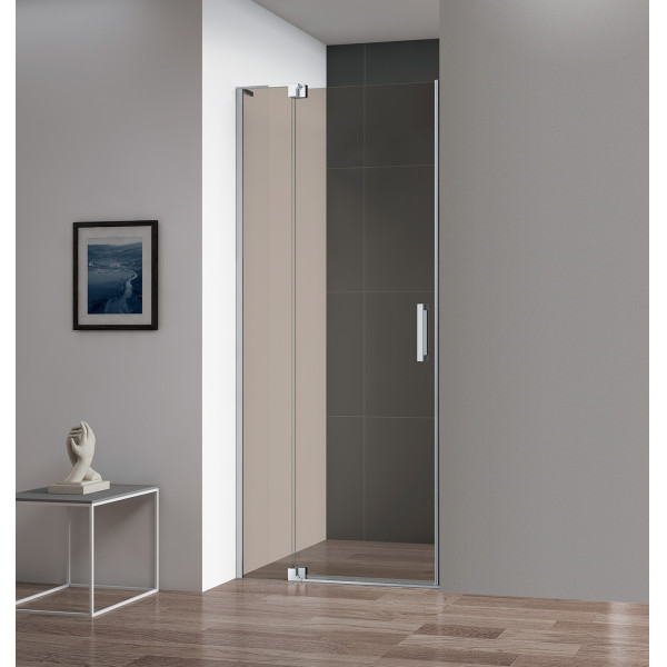 Душевая дверь Cezares Slider 100x195 стекло бронза, профиль хром (SLIDER-B-1-100/110-BR-Cr)