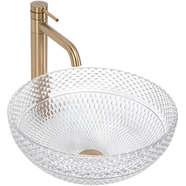 Раковина накладная REA Sue 40x40x16,5 стекло (REA-U4702)