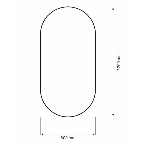 Зеркало для ванной Abber Immer Offen 120x60 (AG6401B)