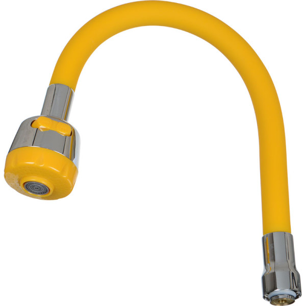 Излив гибкий Melodia LUXE с лейкой 2 режима желтый 49см (MKP20659)