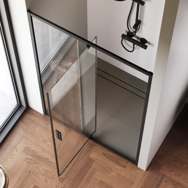 Душевая дверь AM.PM Gem 120x195 стекло прозрачное, профиль черный матовый (W90G-120-1P-BT) Душевая дверь AM.PM Gem 120x195 стекло прозрачное, профиль черный матовый (W90G-120-1P-BT)