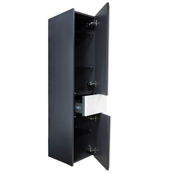 Пенал подвесной Roca Ronda 32x33,3x139 белый глянцевый/антрацит (ZRU9302967)