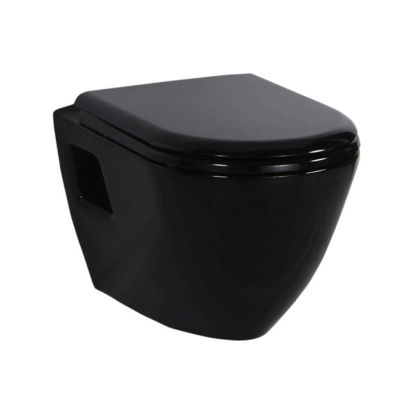 Унитаз подвесной с биде Creavit Single 35,5x50x36 черный (TP32,5.B0000)