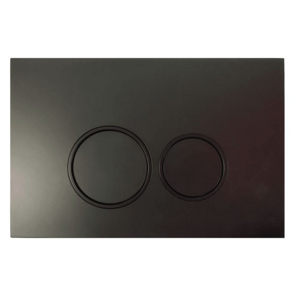 Смывная клавиша Aquanika Basic (два режима слива, механическое, черный/кольца черный)  (01.02.78)