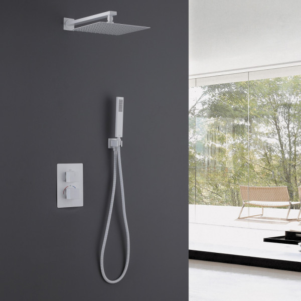 Душевая система Abber Daheim  белый матовый (AF8251W)