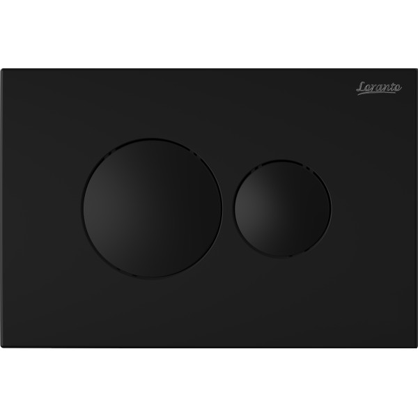 Клавиша смывная для инсталляции Loranto механическая, двойная, черный матовый (7313) Клавиша смывная для инсталляции Loranto механическая, двойная, черный матовый (7313)