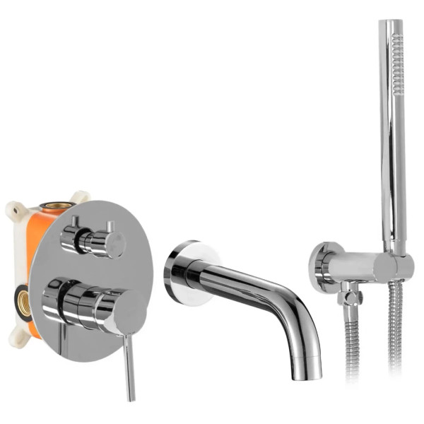 Душевая система для ванны Rea Lungo + Box Titanium (REA-B6388)