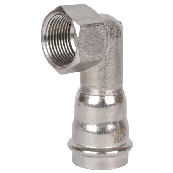 Переход угловой 35х1"В Rommer из нержавеющей стали (пресс) (RSS-0009-000351) Переход угловой 35х1"В Rommer из нержавеющей стали (пресс) (RSS-0009-000351)