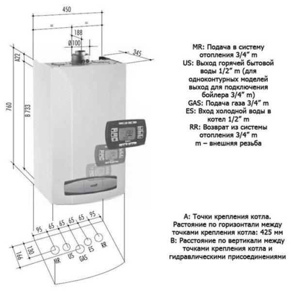 Котел газовый Baxi LUNA-3 COMFORT 1.240 i (24 кВт) настенный, одноконтурный, открытая камера сгорания (CSE45124358-)