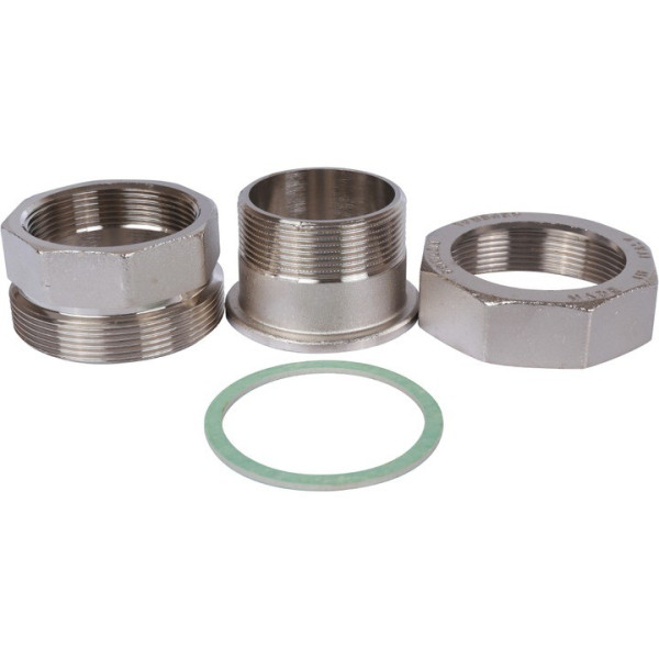 Сгон прямой (американка) 3/4" ВН Stout (никель. плоское уплотнение) SFT-0045-000034