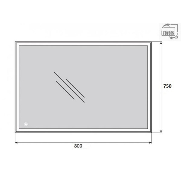 Зеркало с подсветкой BelBagno SPC-GRT 750х80 (SPC-GRT-750-800-LED-TCH)