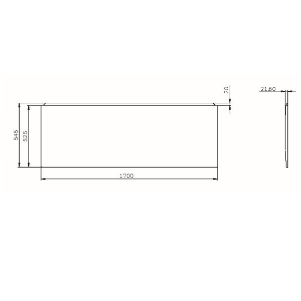 Экран фронтальный AM.PM X-Joy 170х70 (W94A-170-070W-P1)