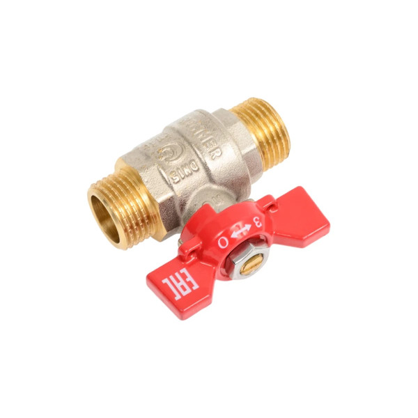 Кран 1/2" НН шаровый Rommer (ГОСТ, красная бабочка) RBV-0007-2410215 Кран 1/2" НН шаровый Rommer (ГОСТ, красная бабочка) RBV-0007-2410215