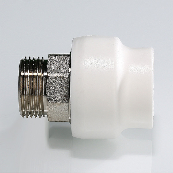 Переход PP-R 90*3"Н VALTEC (латунь, под ключ, белый) VTp.707.0.09011 Переход PP-R 90*3"Н VALTEC (латунь, под ключ, белый) VTp.707.0.09011