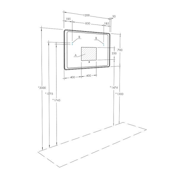 Зеркало Aquaton Соул 1200x700 (1A252902SU010)