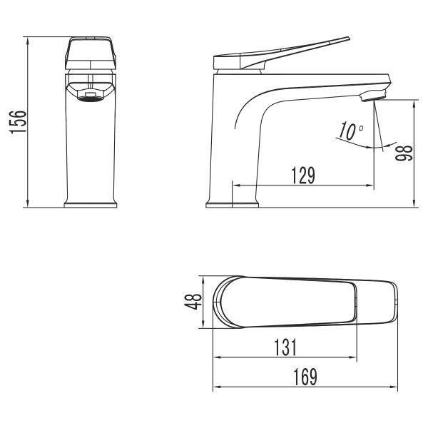 Смеситель для раковины Lemark Bronx графит (LM3706GM)