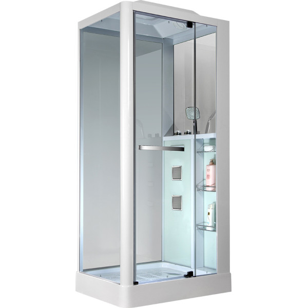 Душевая кабина с гидромассажем Grossman 110x90 стекло прозрачное, профиль белый (GR-123) Душевая кабина с гидромассажем Grossman 110x90 стекло прозрачное, профиль белый (GR-123)