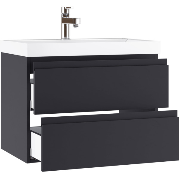 Тумба подвесная под умывальник Classica 70 Graffo графит матовый В2 Домино (DGr2112T)