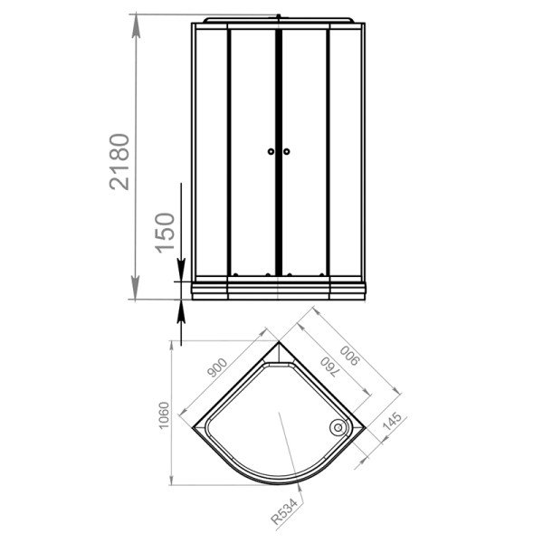 Кабина душевая Melodia Salsa 90х90 низкий, стекло прозрачное, профиль белый (MB05001) Кабина душевая Melodia Salsa 90х90 низкий, стекло прозрачное, профиль белый (MB05001)