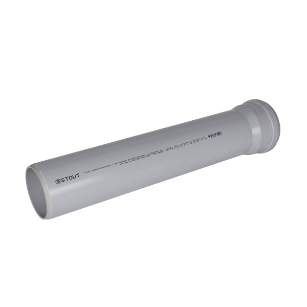 Труба 110x500 Stout (PP, серый) (SKB-0002-011050)
