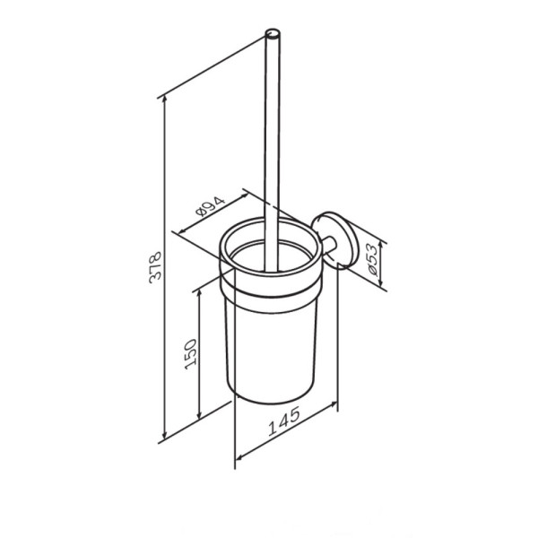 Стойка с туалетной щеткой AM.PM X-Joy черный (A85A33322) Стойка с туалетной щеткой AM.PM X-Joy черный (A85A33322)