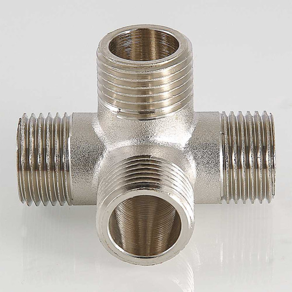 Крестовина двухплоскостная 1/2"Н Valtec (никель) (VTr.661.N.0004)