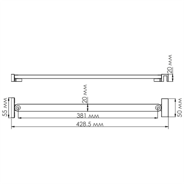 Фиксатор душевой двери WasserKraft 400 хром (D097)