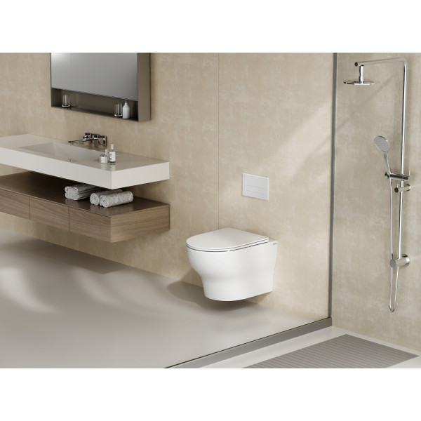 Унитаз подвесной Abber Bequem 355x530x320 белый (AC1128)