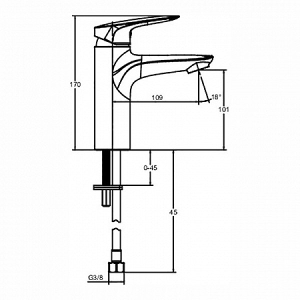 Смеситель для раковины Jacob Delafon Elite хром (E32908-CP)