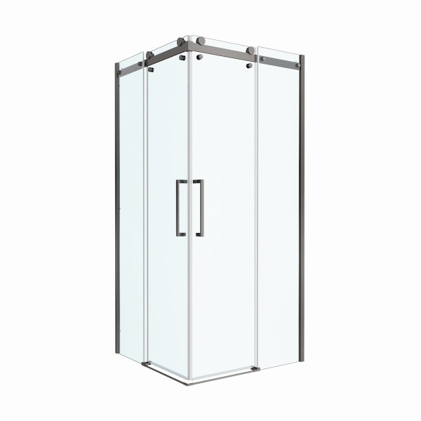 Душевой уголок BelBagno Marino 90x90x195 стекло прозрачное, профиль оружейная сталь матовая (MARINO-2-A-2-90-C-GM)