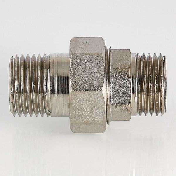 Сгон прямой 1/2" НН Valtec (никель) (VTr.728.N.0004)