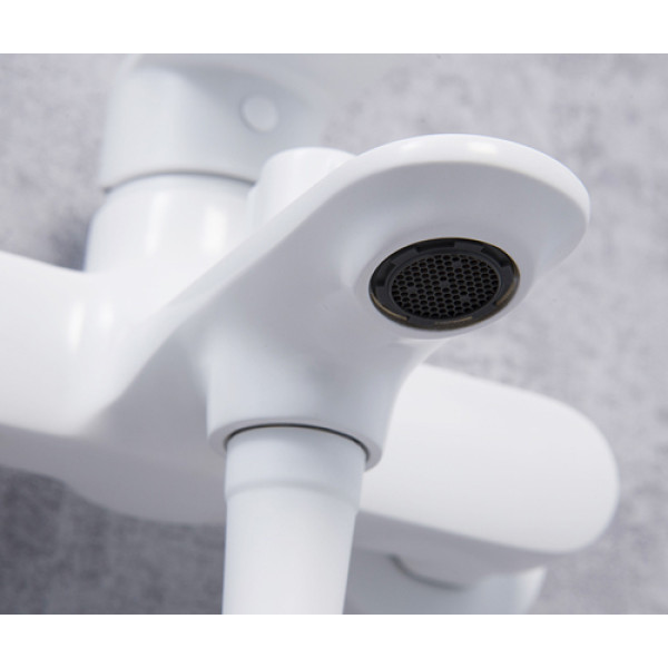 Смеситель для ванны и душа WasserKRAFT Mindel белый матовый (8501)