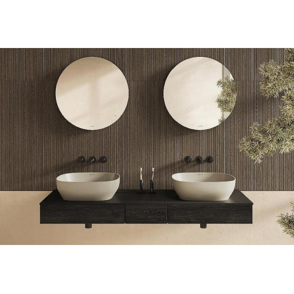 Раковина накладная Vitra Outline Recycled 48x42 без перелива матовый тауп (7994B066-0016)