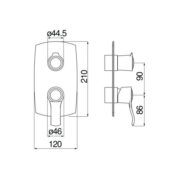 Смеситель для ванны и душа Nobili Live хром (WE81102)