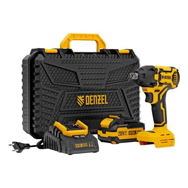 Гайковерт ударный аккумуляторный бесщеточный Denzel CIWH-BL-20-350, Li-Ion, 20 В (26520)