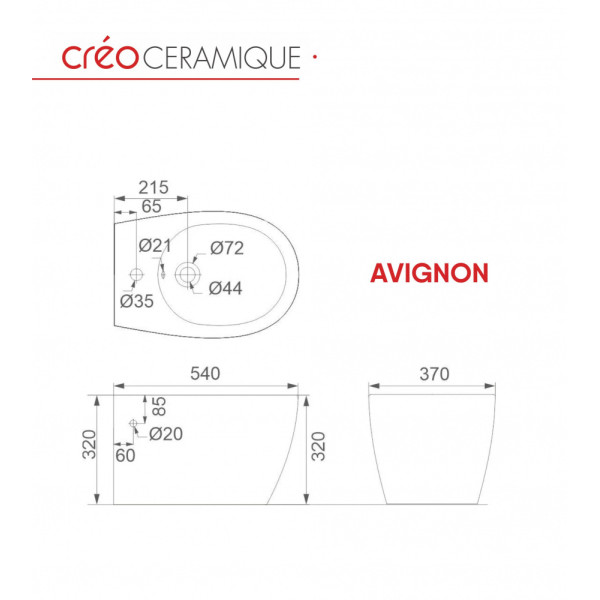 Унитаз подвесной Creo  Avignon с сиденьем микролифт (COMBO-AV1100/AV1001T)