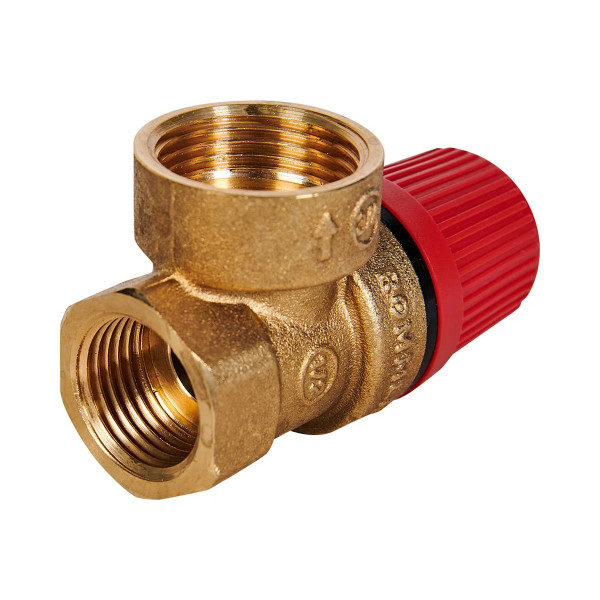 Клапан предохранительный с манометром 1/2"х3/4"ВВ 3 бар Rommer для отопления (латунь) (RVS-0002-003015) Клапан предохранительный с манометром 1/2"х3/4"ВВ 3 бар Rommer для отопления (латунь) (RVS-0002-003015)
