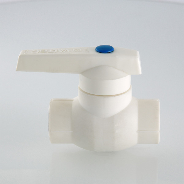 Кран шаровой с латунной обоймой PP-R 20 мм Valtec (белый) VTp.744.0.020 Кран шаровой с латунной обоймой PP-R 20 мм Valtec (белый) VTp.744.0.020