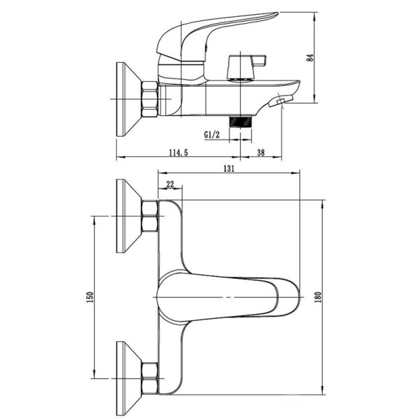 Смеситель для ванны и душа Esko Cape Town хром (CT54 w/a) Смеситель для ванны и душа Esko Cape Town хром (CT54 w/a)