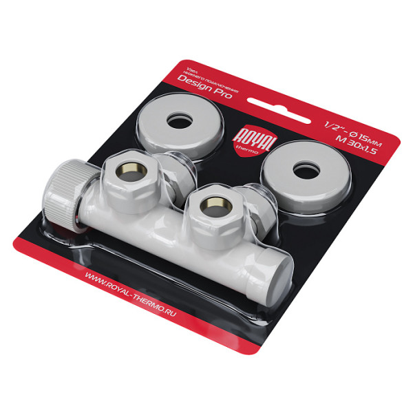 Узел термостатический угловой 1/2"х15 мм Royal Thermo Design Pro М30х1,5 (Белый) (RANPU11215WH) Узел термостатический угловой 1/2"х15 мм Royal Thermo Design Pro М30х1,5 (Белый) (RANPU11215WH)