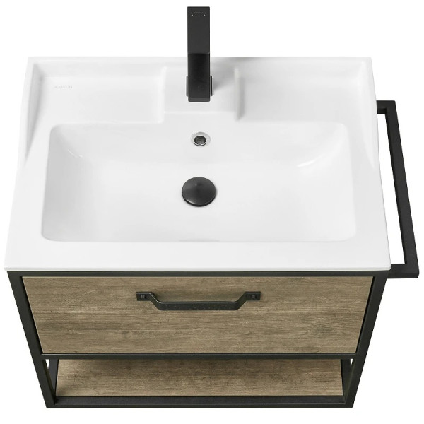 Тумба Aquaton Лофт Фабрик 65 Дуб Кантри/1WH501710 Раковина Одри Round (овальная)/1A242903LTDY0 Столешница Дуб Кантри (1A2423K1LTDY0)