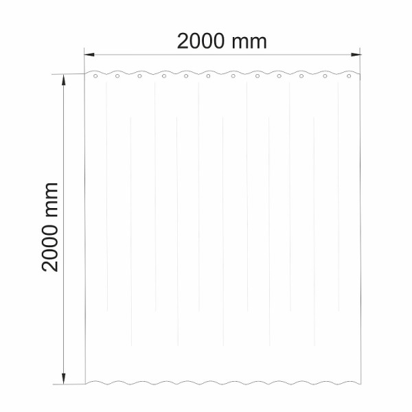 Душевая шторка для ванны Wasser Kraft Nau 200х200 (SC-77102)