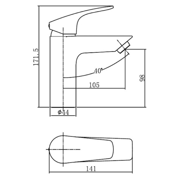 Смеситель для раковины Aquanet Static черный матовый (AF330-10B) Смеситель для раковины Aquanet Static черный матовый (AF330-10B)