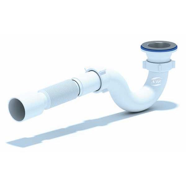 Сифон для душевого поддона АНИ 1 1/2"*40 с гибкой трубой 40/50 АНИ пласт (E115)